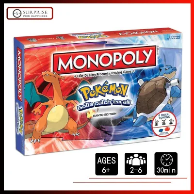 New Board Game Monopoly Pokemon Kanto Edition Board Game Party Game for Kids Family Party Game Puzzle Game