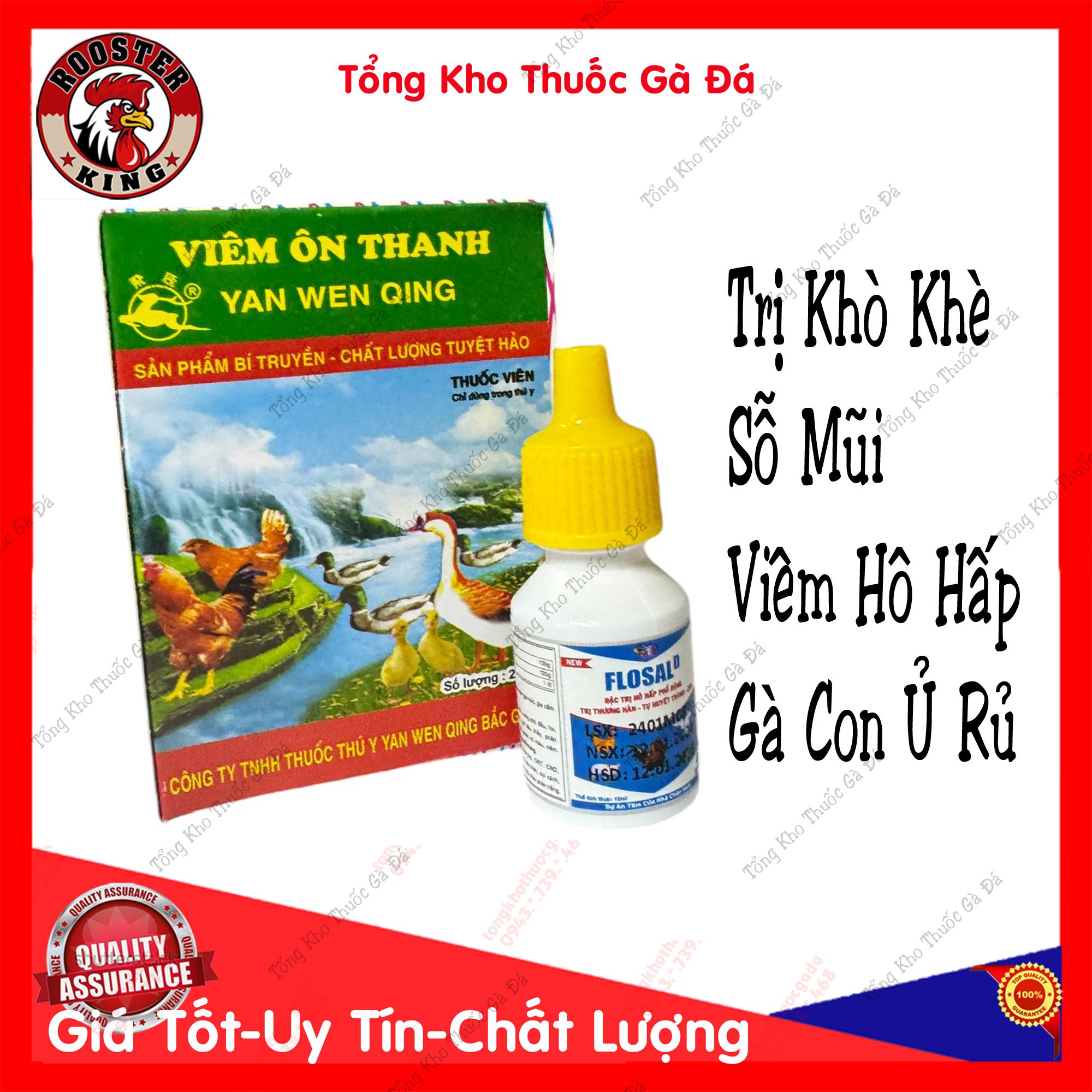 Combo 1 Vĩ Viêm Ôn Thanh Và Flosal Dành Cho Gà Đá