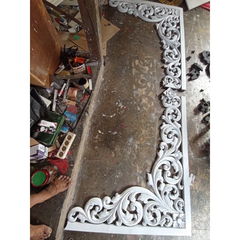 ukir spon model sudut 100cm x 120cm ( MOHON BACA DESKRIPSI) RJ33