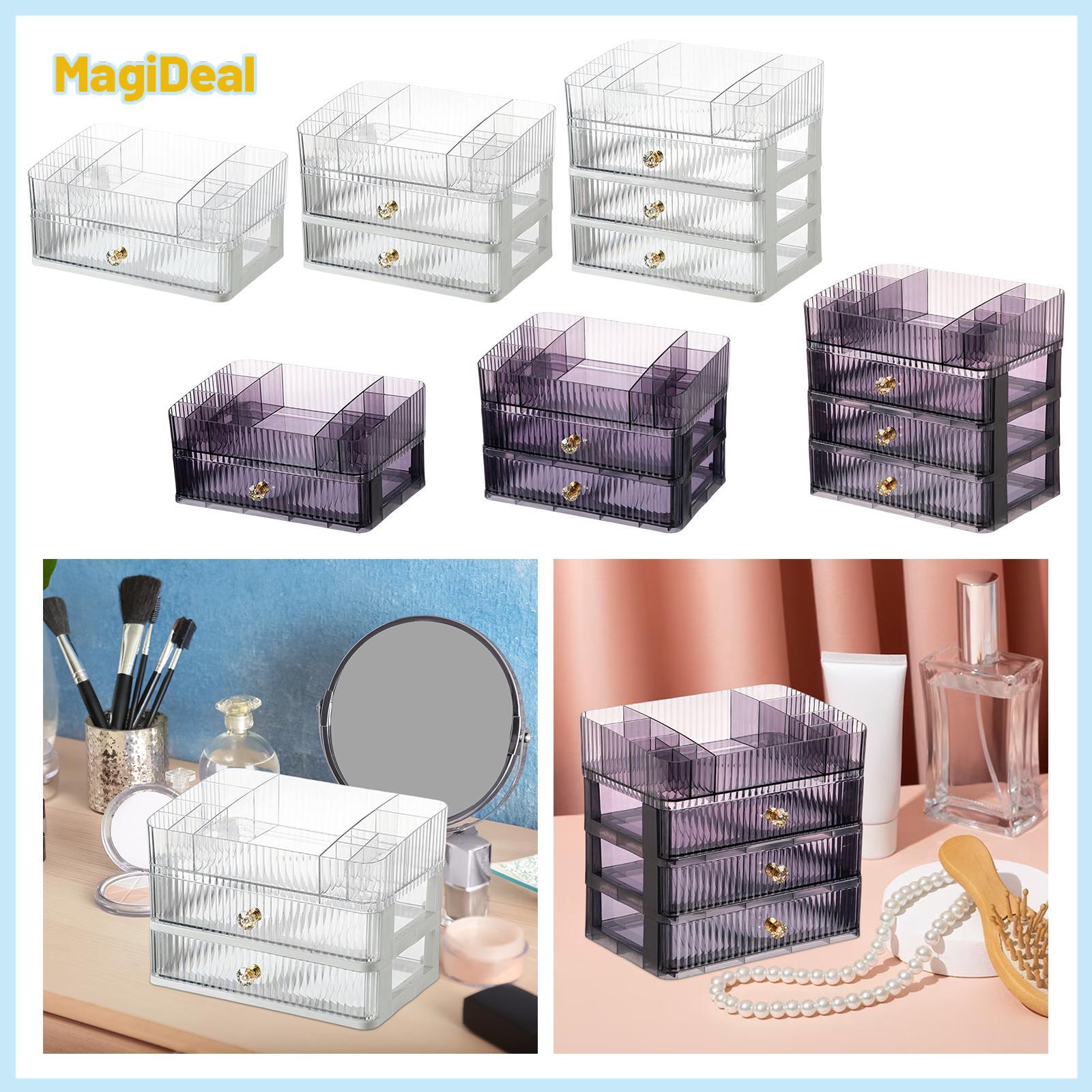 Cosmetic Box Cosmetic Storage Box Clear Makeup Organizer, Multifunctional Make up Case for Dresser Vanity Desktop Bedroom ราคา 861 บาท*ส่งฟรี