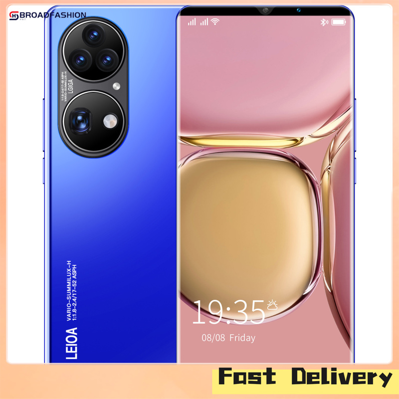 Broadfashion 5.5 Inch P50 Pro Smartphone Fingerprint Unlocking Face Recognition 8gb Ram+256gb Rom Storage 4800mah Large Battery Cell Phone ราคา 1,402 บาท*ส่งฟรี