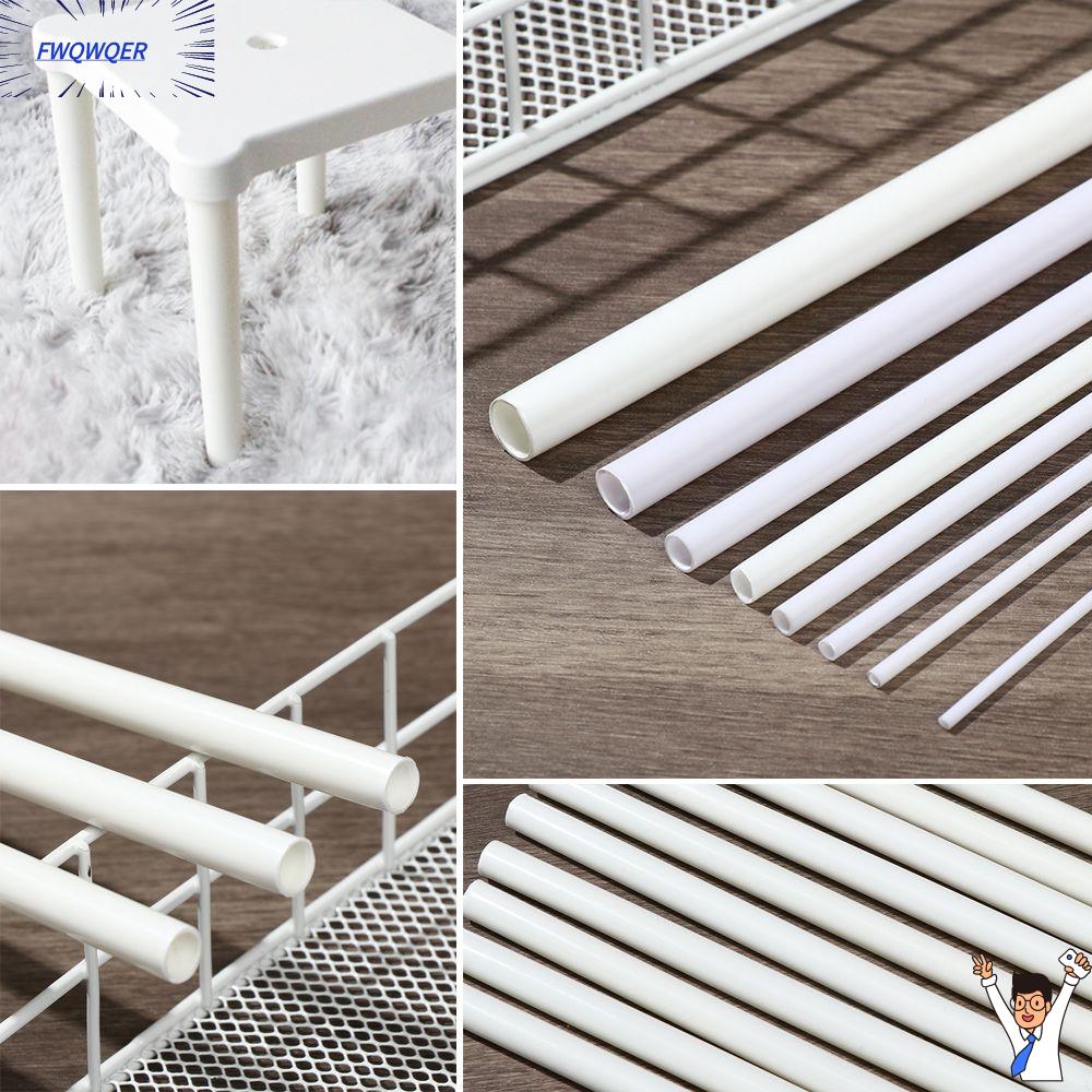 FWQWQER 10pcs คุณภาพสูง 2mm ~ 10mm ABS หลอดพลาสติกกลวง วัสดุตารางทราย รูปแบบอาคารหลอด หลอดกลม ราคา 42 บาท*ส่งฟรี