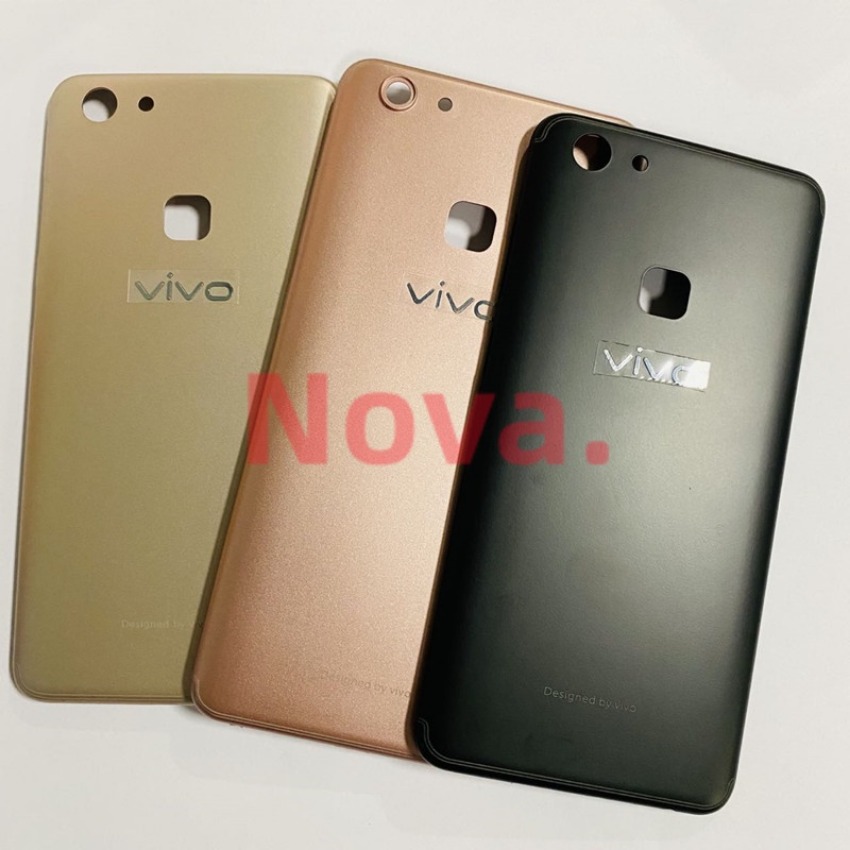 Back Case For VIVO V7 Y75 V7 Plus V7+ Y79 Battery Cover Rear Housing With Camera Glass Lens Frame Power Volume Button Phone Repair Part