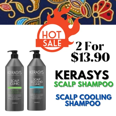Korea Kerasys Hair Care Clinic Series - Scalp Clinic Shampoo 750ml + Scalp Cooling Clinic Shampoo 750ml -