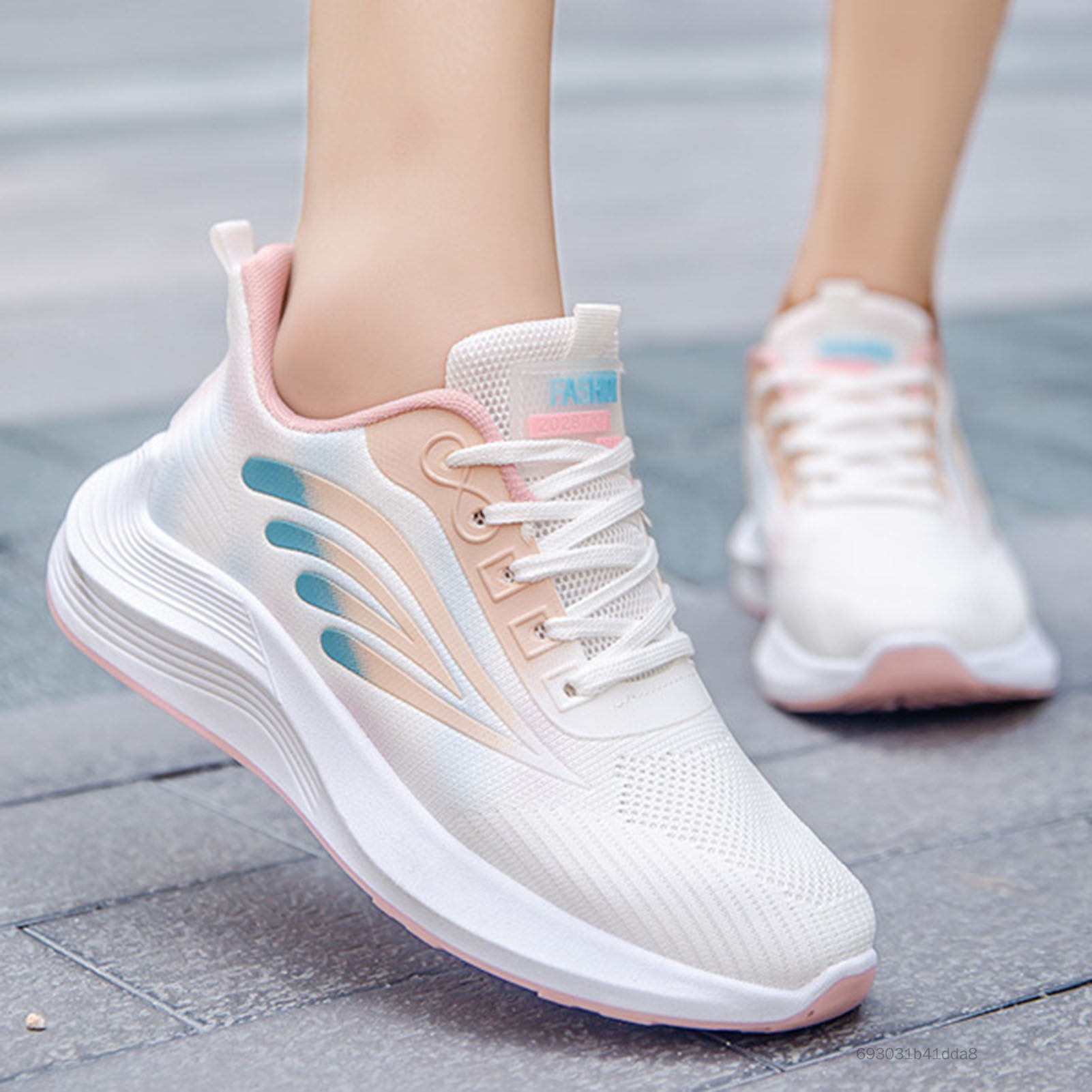 Giày thể thao giày thể thao dễ thương của Unisex Lace Up Sneakers Thích hợp cho đi bộ quần áo đi bộ trên đường đi bộ UYYT-VN - 3