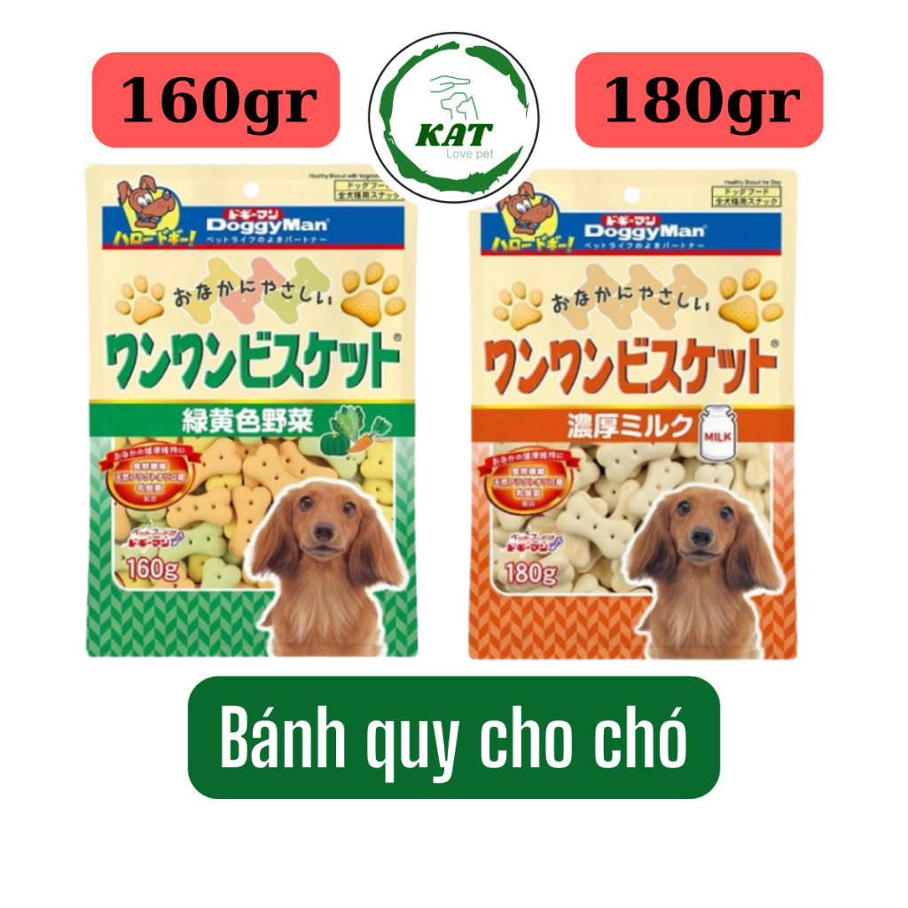 Bánh quy thưởng cho chó doggy man - gói 160gr 180gr -kat store