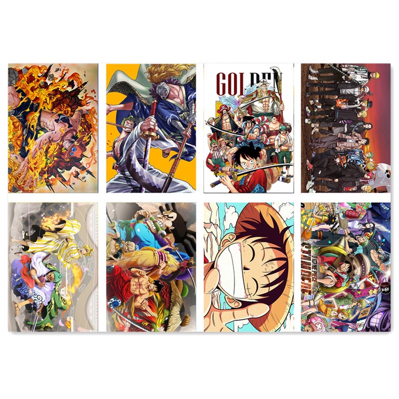 8PCS/Set 42x30cm Anime Posters Demon Slayer Jujutsu Kaisen Genshin Impact X Family Cartoon Paper Printed Painting Wall Art Room Decor Wall Sticker XYZ