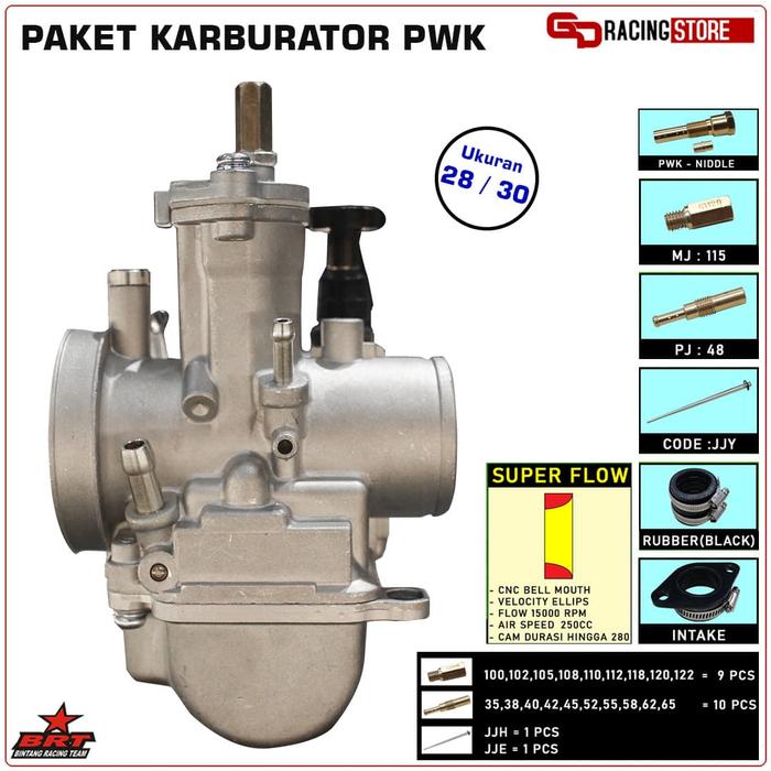 PAKET KARBURATOR PWK 28 DAN PWK 30 BRT - YUNIC STORE01 Harga  1,445,000 Ringgit*Penghantaran Percuma