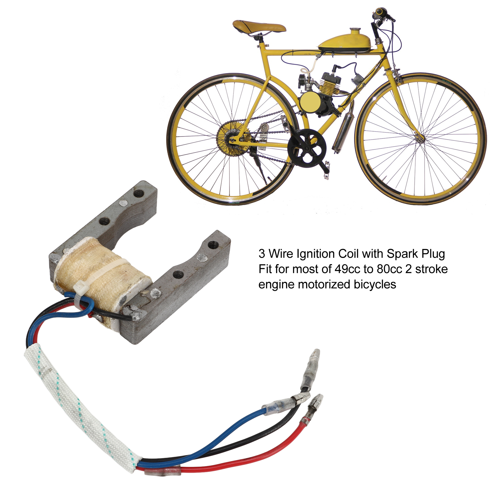 Bugi cuộn dây đánh lửa Kit thuận tiện để sử dụng động cơ cuộn dây đánh lửa khởi động nhanh chóng cho động cơ xe đạp
