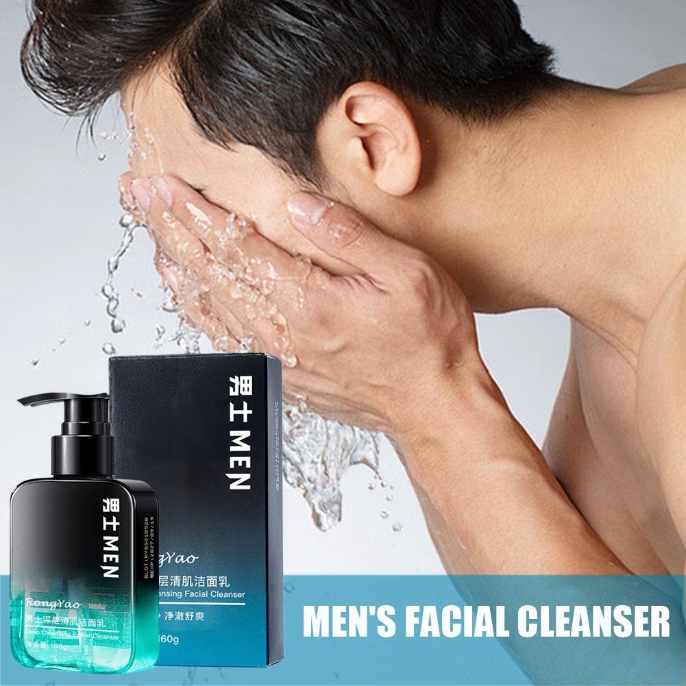 160g Men's Facial Cleanser Amino Acid Deep Cleaning Skincare Cleanser