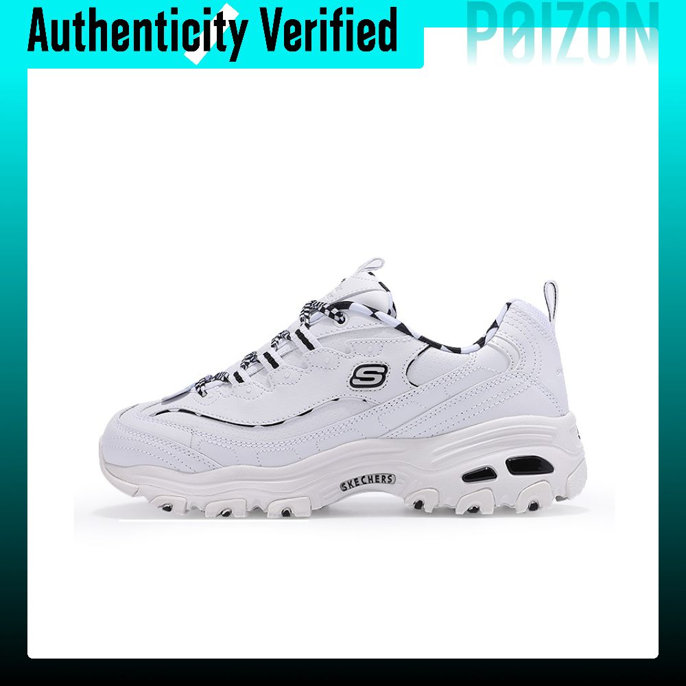 รองเท้าผ้าใบ รองเท้าลำลองผู้หญิง Skechers D'LITES 1.0 Cushioning, Wear Resistance Low top Chunky ผู้หญิง สีขาว 149227-WBK ราคา 7,227 บาท*ส่งฟรี