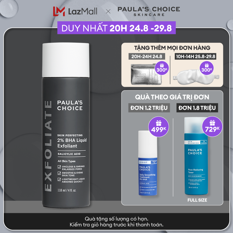 Dung dịch loại bỏ tế bào chết Paula’s Choice Skin Perfecting 2% BHA Liquid Exfoliant 118 ml 2010