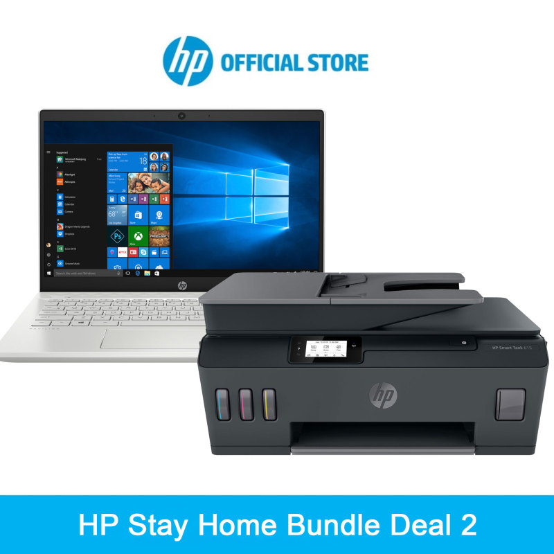 HP Stay Home Bundle Deal (1x HP Pavilion Laptop - 14-ce2092tx and 1x HP Smart Tank 615 Wireless Printer All-in-One)