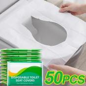 50Pcs Disposable Toilet Seat Covers - Travel & Hotel Use