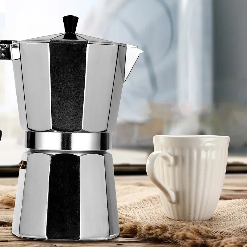 Bình pha cà phê Moka Máy pha cà phê Espresso Latte Máy pha cà phê Máy pha cà phê Espresso Máy pha cà phê Ý 50/300/450ml nhôm