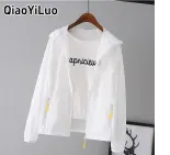 QiaoYiLuo Nam mỏng mùa hè Áo khoác có mũ trùm, chống nắng thoáng khí tất cả phù hợp với áo thời trang Đồ mặc ngoài