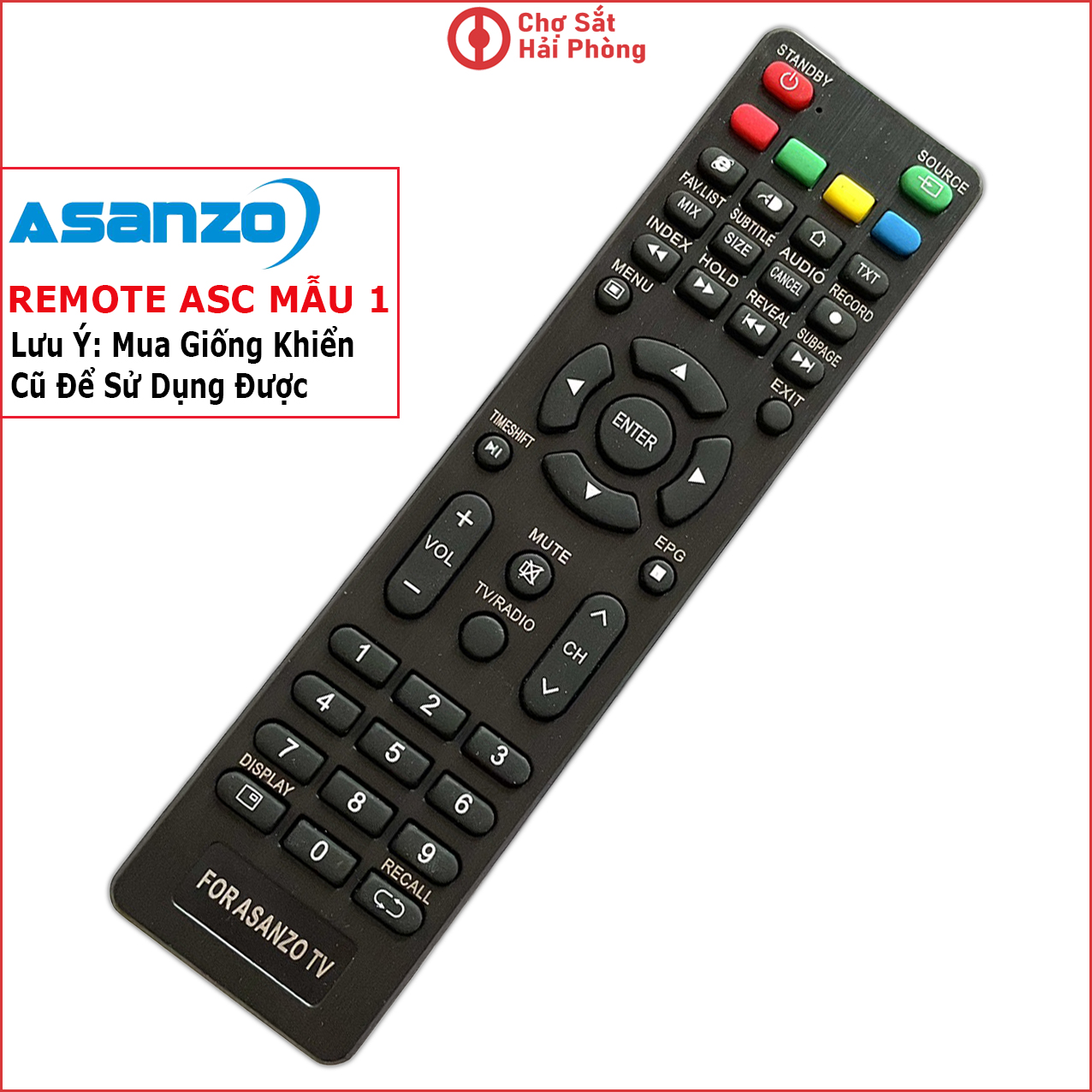  Điều Khiển TV ASANZO smart ASC Mẫu 1 Loại Đẹp - Remote TV ASANZO 