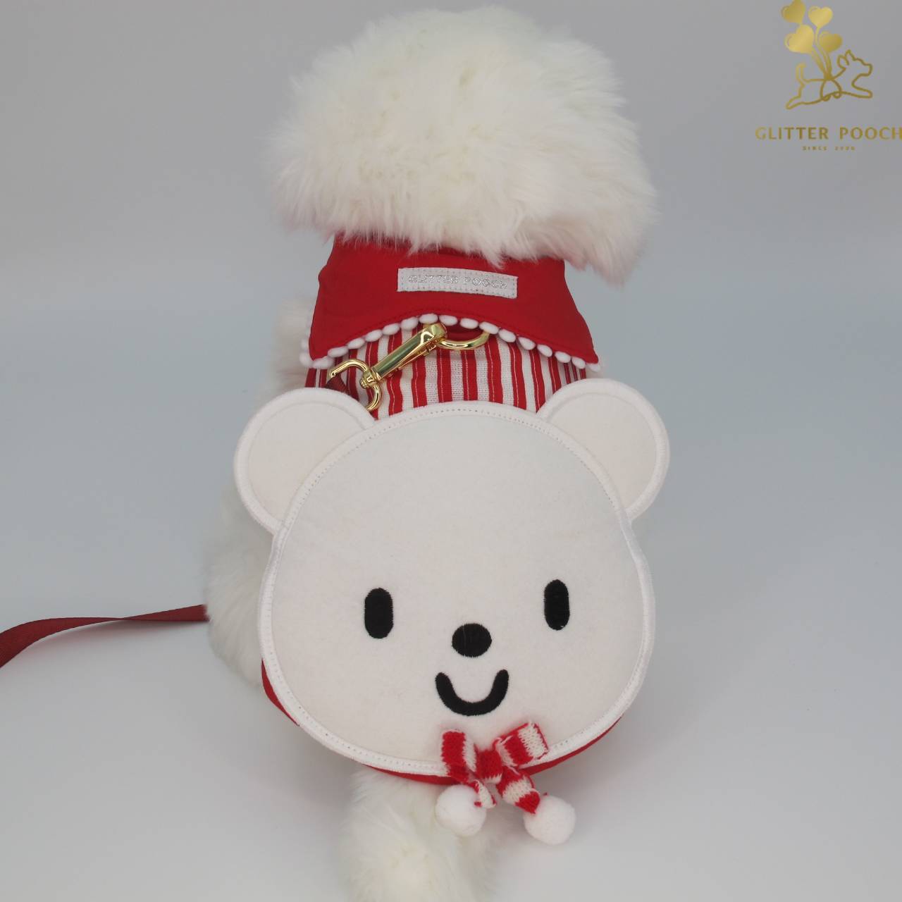 Glitter Pooch Harness ชุดรัดอก สายจูง เสื้อผ้า สุนัข, หมา, แมว, สัตว์เลี้ยง พร้อม สายจูง รุ่น Wintry Bear Jubilee ราคา 950 บาท*ส่งฟรี