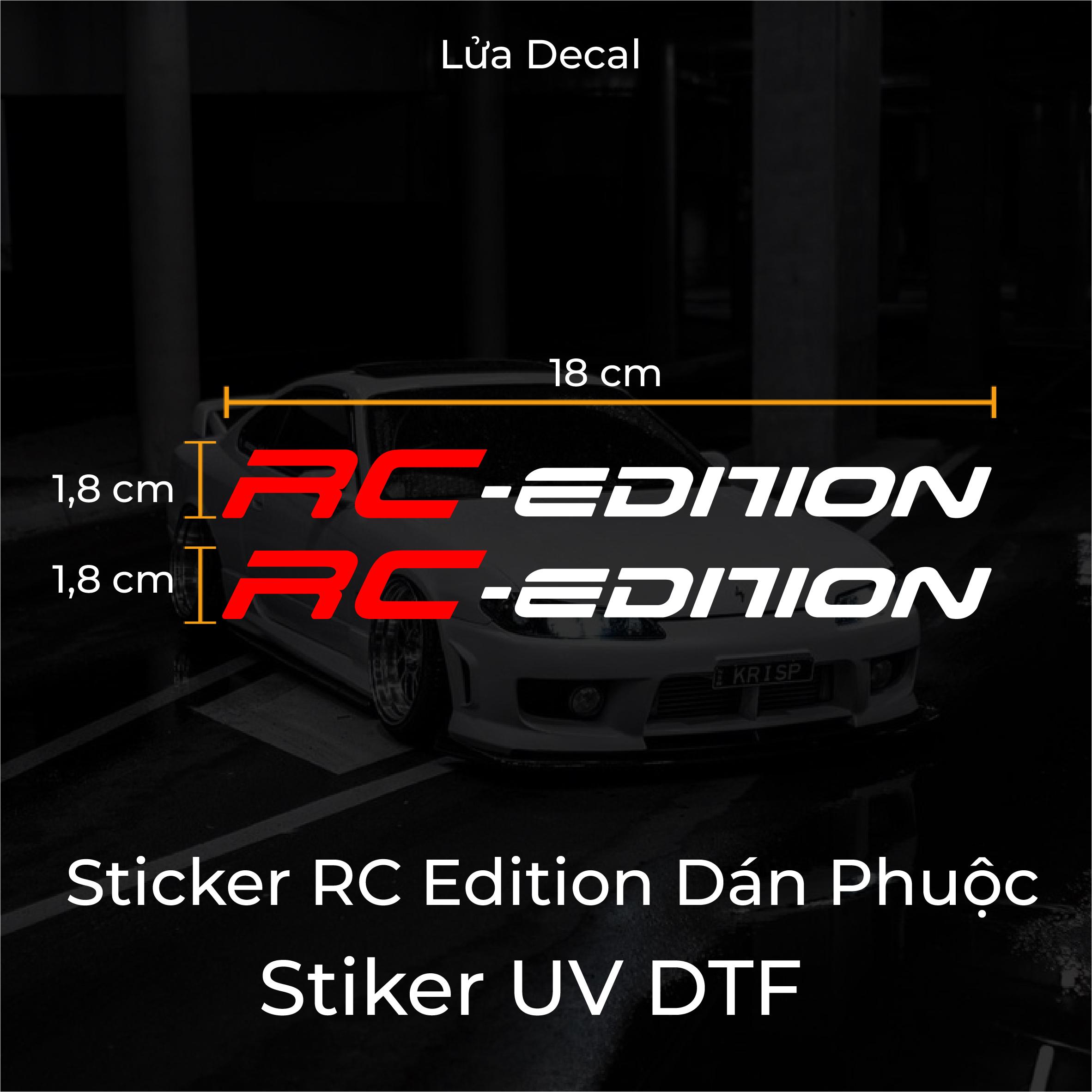 Rc Edition Sticker Front Fork Sticker - Uv Dtf Sticker - Stickers - Labels Giá 50,000 Đồng*Miễn phí vận chuyển