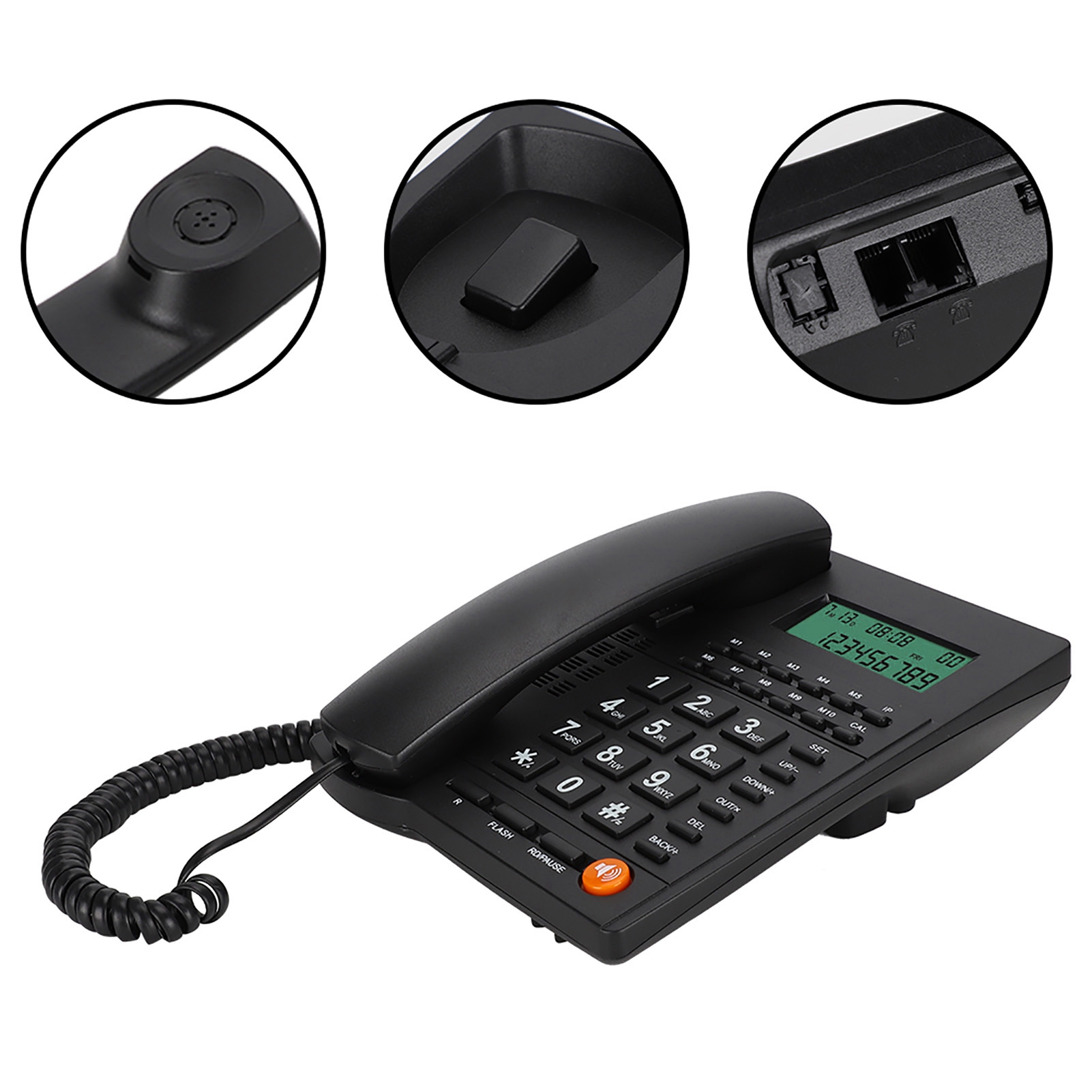 Desk Telephone Easily Operation Caller ID Telephone for Office for Hotel for Restaurant ราคา 504 บาท*ส่งฟรี