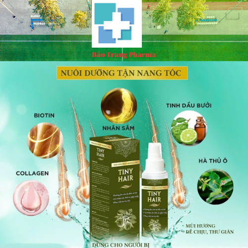 Tinh dầu bưởi, xịt mọc tóc Tyny dưỡng làm nhanh dài tóc, giảm gãy rụng, mềm tóc nữ hair lotion 100ml