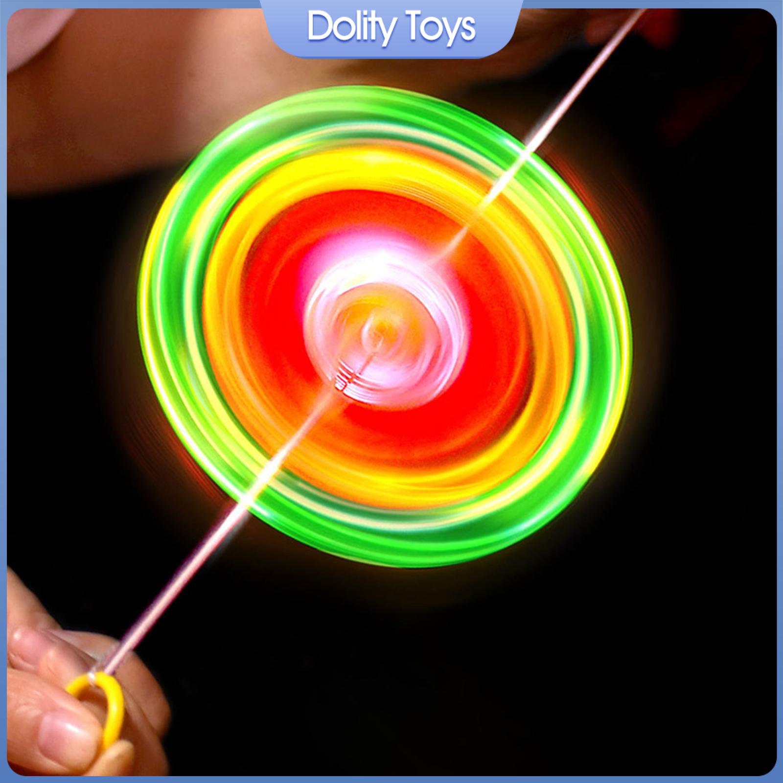 Dolity sáng tạo tay kéo đèn flash dây bánh đà phát sáng còi cho Đảng ủng hộ đồ chơi cổ điển