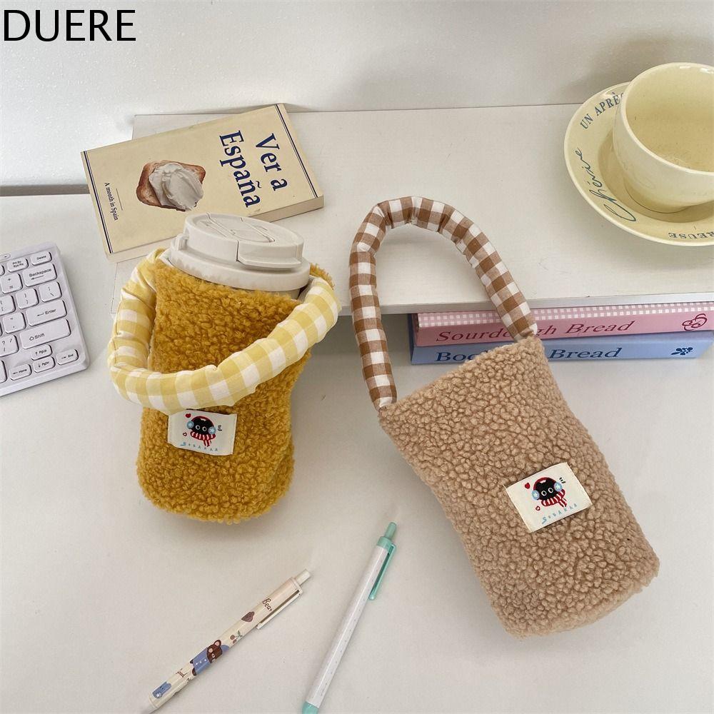 DUERE Mềm mại Túi trà sữa Ấm áp Bảo quản nhiệt Túi cách nhiệt Túi xách Thường ngày Nắp cốc cách nhiệt dành cho phụ nữ và các cô gái