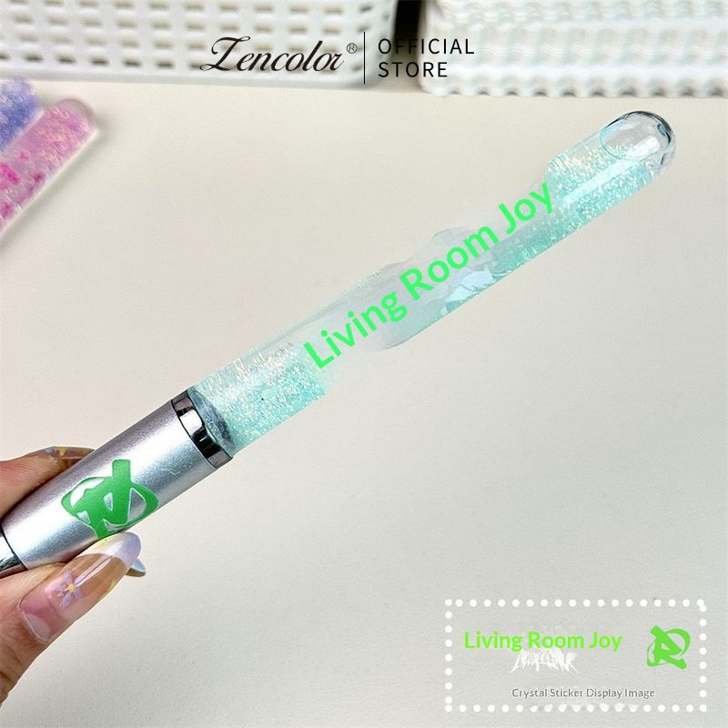 Zencolor ไม้ไฟกลิตเตอร์น่ารักพร้อมสติกเกอร์กำหนดเองสำหรับคอนเสิร์ตและงานปาร์ตี้ - ดีไซน์อะคริลิกระยิบระยับ ราคา 50 บาท*ส่งฟรี