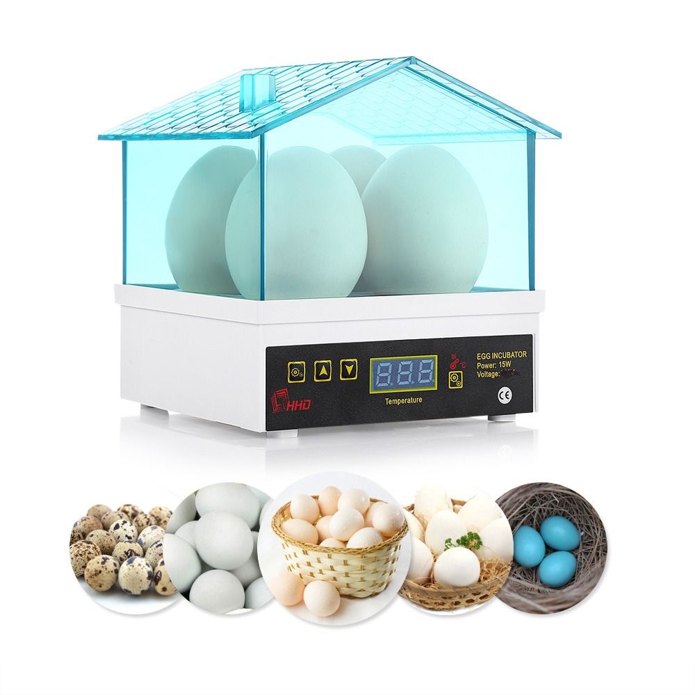 SDRGJY Tiết kiệm điện Lồng ấp Mini 4 trứng Thông minh Điện Lồng ấp trứng ngỗng Dụng cụ gia cầm tại nhà Nhựa Máy ấp trứng tự động Cho gà vịt Trứng chim
