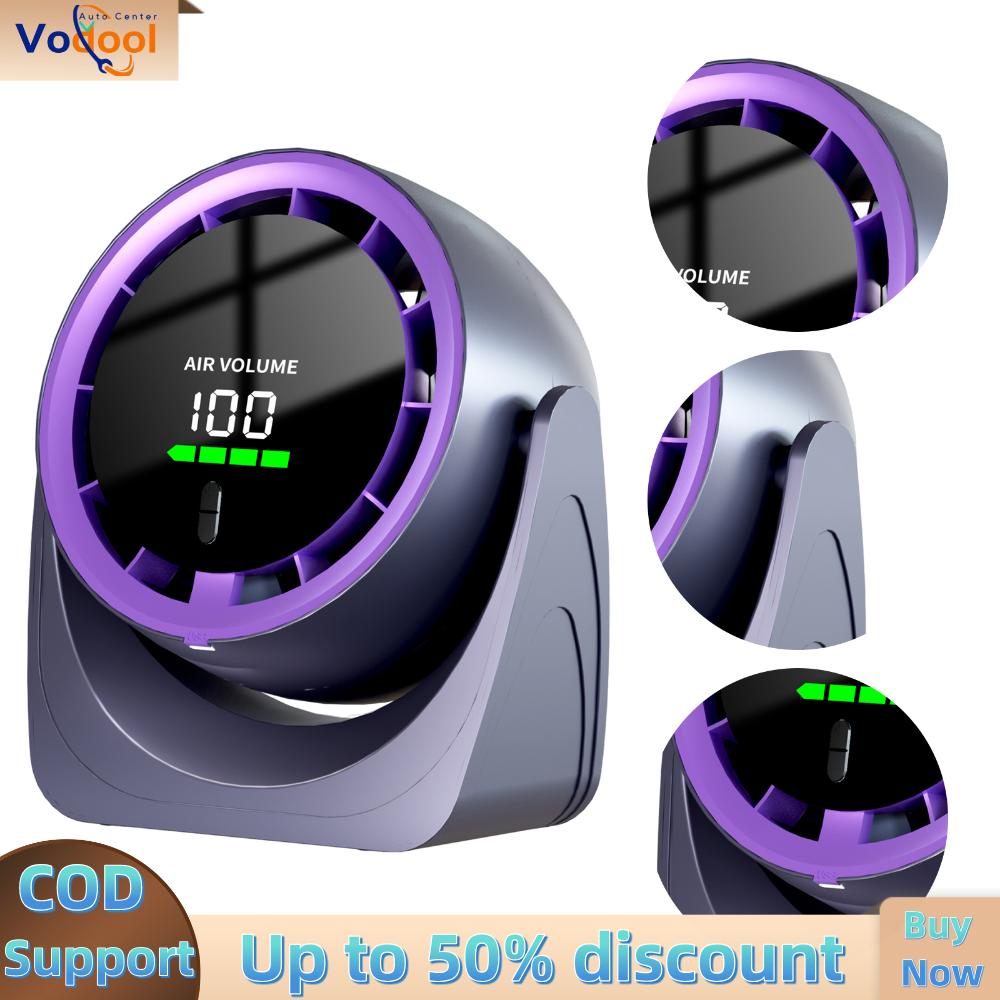 【Vodool Auto Center】 Quiet Desktop Air Circulator 100-Speed Digital Display Personal Fan for Bedroom Home Office Travel ราคา 279 บาท*ส่งฟรี