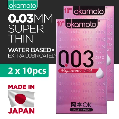 [Bundle of 2] Okamoto 003 0.03 Hyaluronic Acid Condoms Pack of 10s
