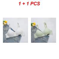 YIFAFA 1/2pcs Cotton Gathered Push Up Bra For Girl With Small Breasts Push-up Thin Non-wired Fixed Cup Comfortable Anti-sagging Skin-friendly Wire-free Bra For Ladies【Delivery 2-3 Days】