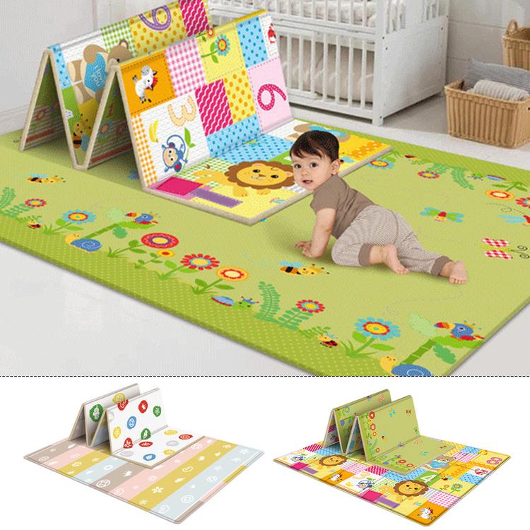 Thảm xốp mềm có thể gập lại Thảm chơi xốp dày Thảm lót sàn có thể gập lại Đệm xốp mềm Thảm bò chống nước di động chống trượt cho bé trai bé gái trong nhà ngoài trời newcomer