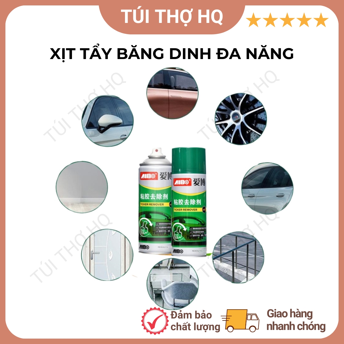 Xịt rửa xịt tẩy vết bẩn đa năng AIBO Kính - Tủ - Cửa Xoá Nhanh Vết Keo Băng Dính Nhanh Chóng Tiện Lợi, Không Độc Hại