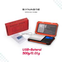Synmore Timbangan Emas / Timbangan Digital Mini Kapasitas 0.01g/500g- 0.01gr/300gram Charger USB