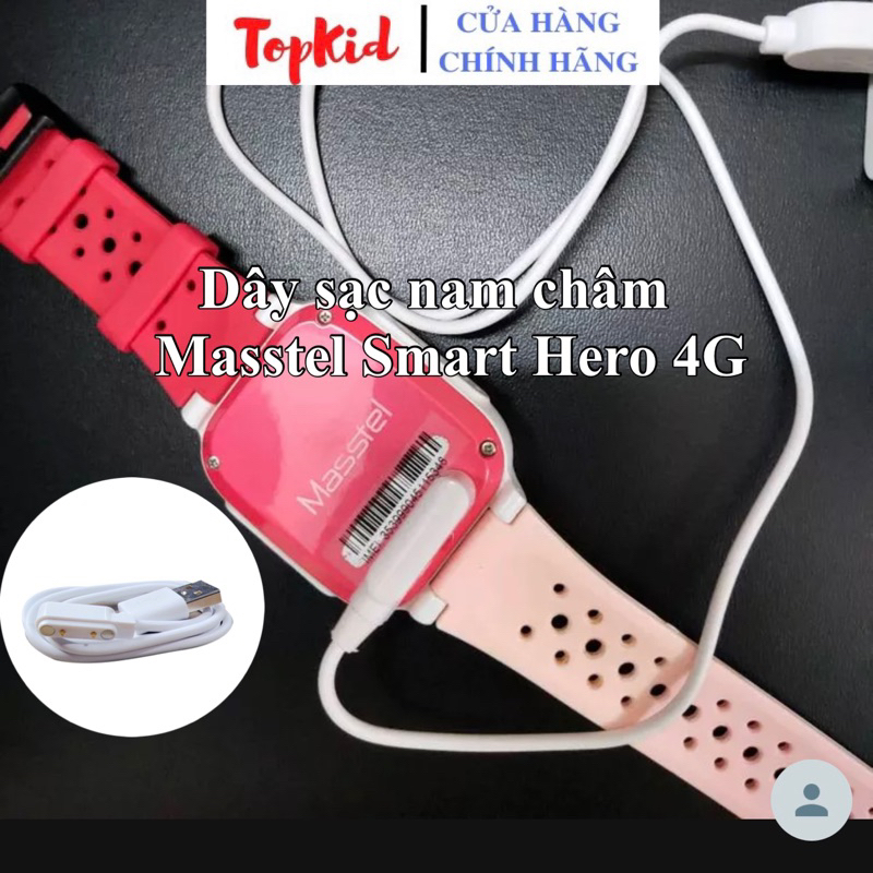 Dây đeo Đồng hồ Masstel Smart Hero 4G Chính hãng - Dây sạc nam châm đồng hồ Masstel Smart Hero 4G