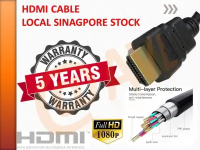 AVL HDMI Cable , available length 1m & 1.5m 1080p able for 4k , LOCAL SINGAPORE STOCK , FAST DELIVERY