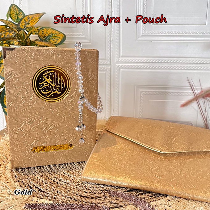 (Bisa costum nama) Al-Qur'an A5 Hampers AJRA+ Pouch Free Tasbih Kristal Premium
