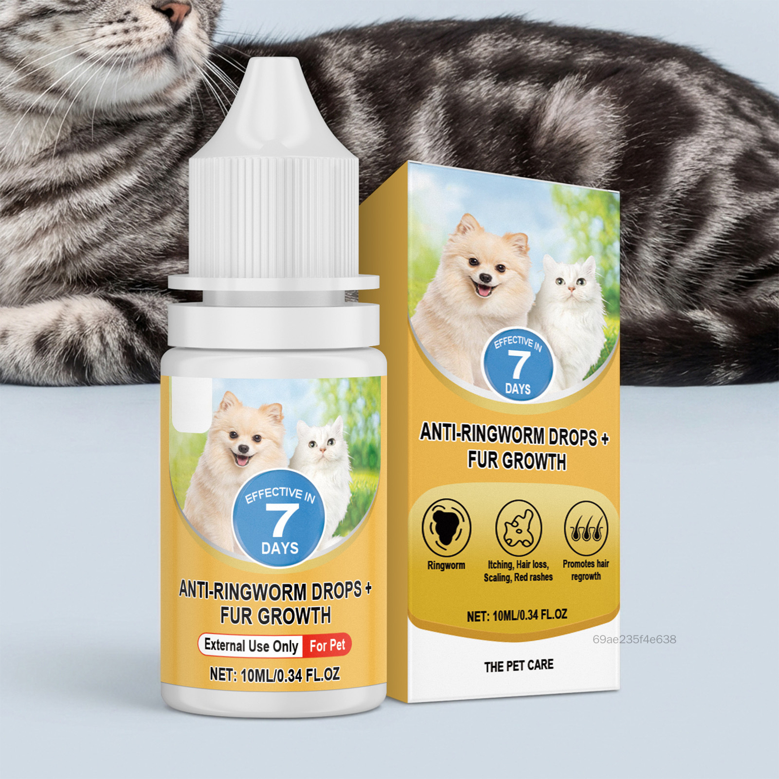 Dung Dịch Chăm Sóc Da Cho Thú Cưng 10ml Công Thức Nhẹ Nhàng Cho Chó Mèo Với Tính Năng Dưỡng Ẩm Và Làm Sạch Thích Hợp Sử Dụng Hàng Ngày HU-VN