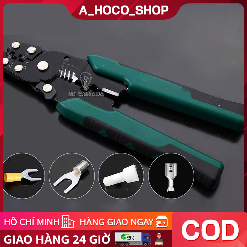 Kìm bấm cos và tuốt dây điện đa năng 22-28