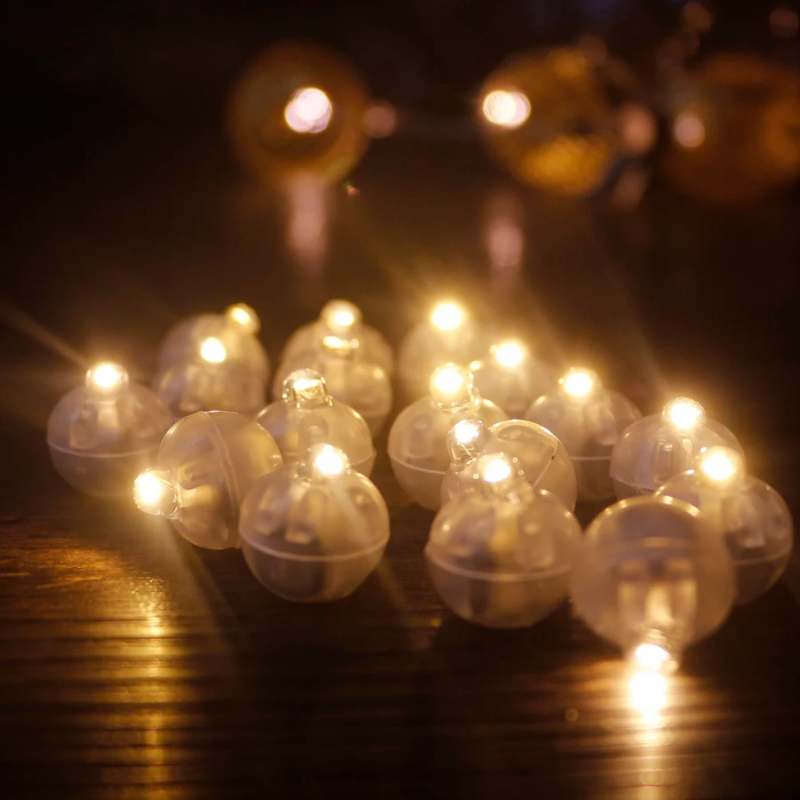 【ABLE】 20 Pcs Lot Round Led RGB Flash Ball Lamps Hot Sale New Decoration Balloon Lights Flashlight Ball Lights Red, White, Blue, Pink