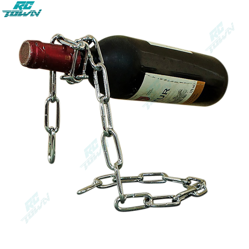 Wine Bottle Holder, Magic Wine Rack, Steel Floating Link Chain Wine Bottle Holder, Kitchen Home Decoration Novelty Gifts For New Year Birthday - ยี่ห้อ RCtown ราคา 150 บาท*ส่งฟรี