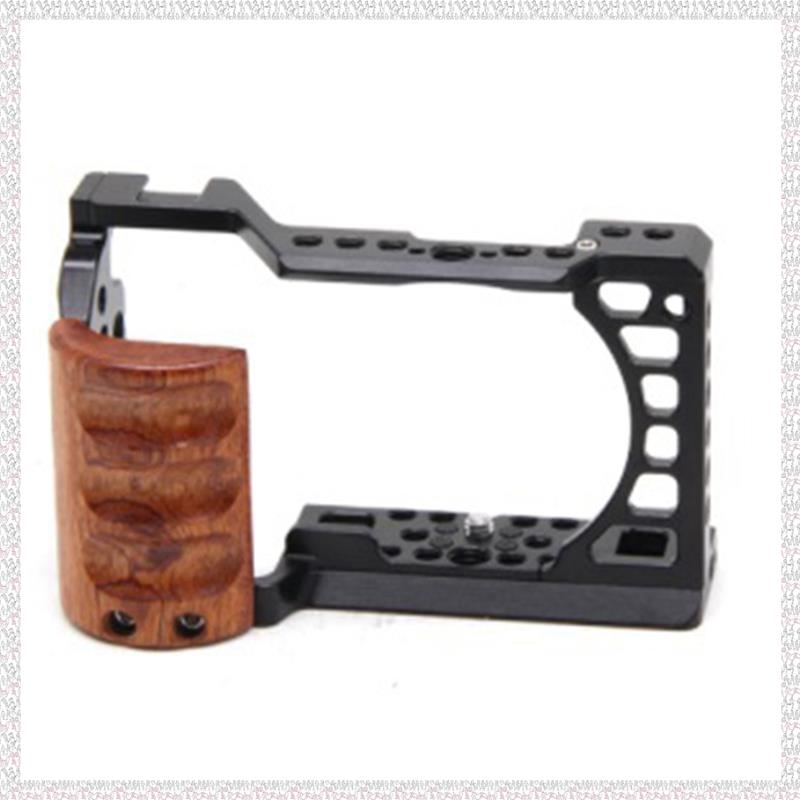 (YQRU) A6400 / A6300 / A6100 / A6000 Wood Handle Metal Camera Cage Stabilizer Rig Spare Parts Access