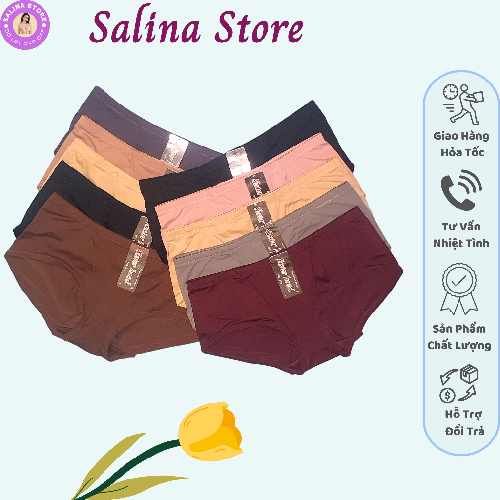 Combo 10 quần lót nữ thun lạnh cao cấp sister hood thá¡ lan mã 828 mềm mịn, thoáng mát, sexy, nâng mông salina_store