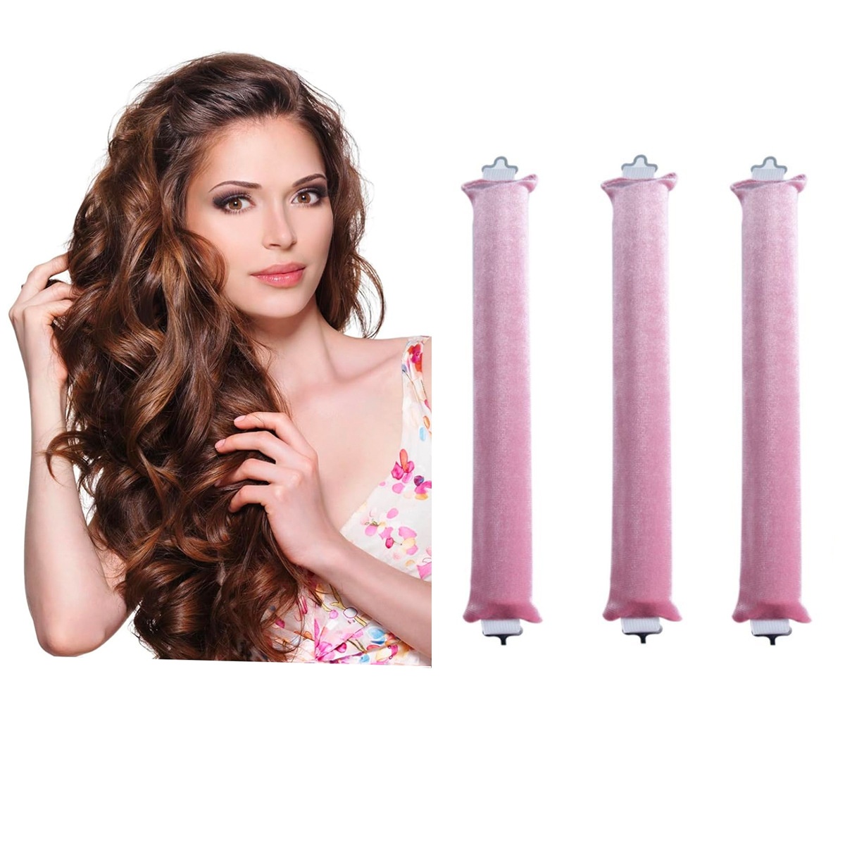 Heatless Hair Curler Sleep Curly Hair Stick Flexi Rods With Hook Sleep Curling Iron No Heat Curlers Overnight Heatless Curls - 6