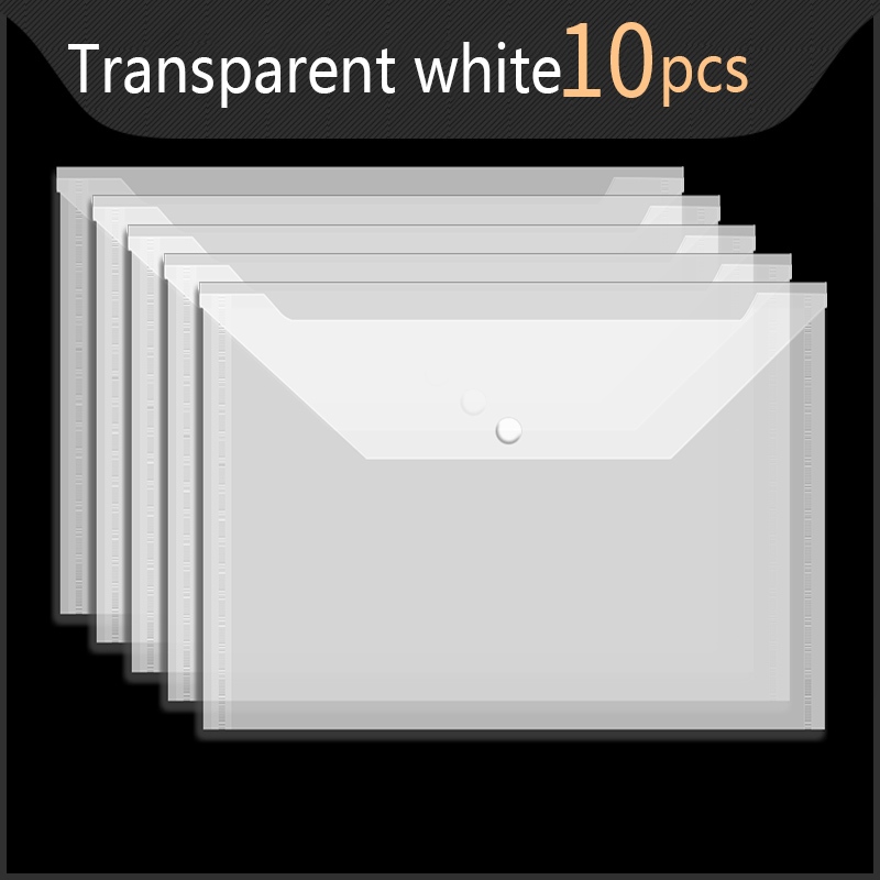 50 Pcs Whosale Plastic Envelopes Transparent Clear Plastic Envelope File Folder Organizer for document A4