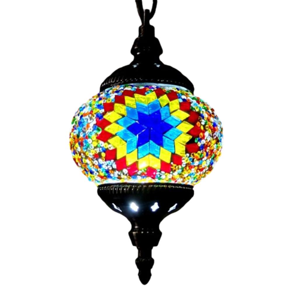 Turkish Moroccan Mosaic Ceiling Hanging Pendant Light 5IN Diameter Living