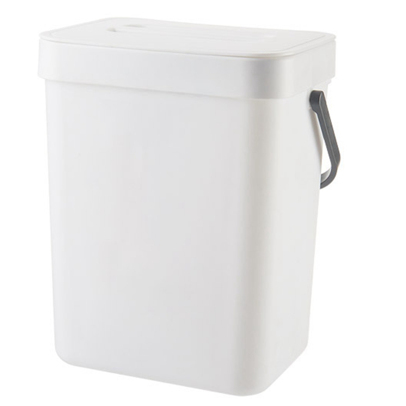 [Waanon]Space-Saving Quiet-Close Trash Can, Eco-Friendly Sealed Bin for Kitchen & Office, No Electricity Needed