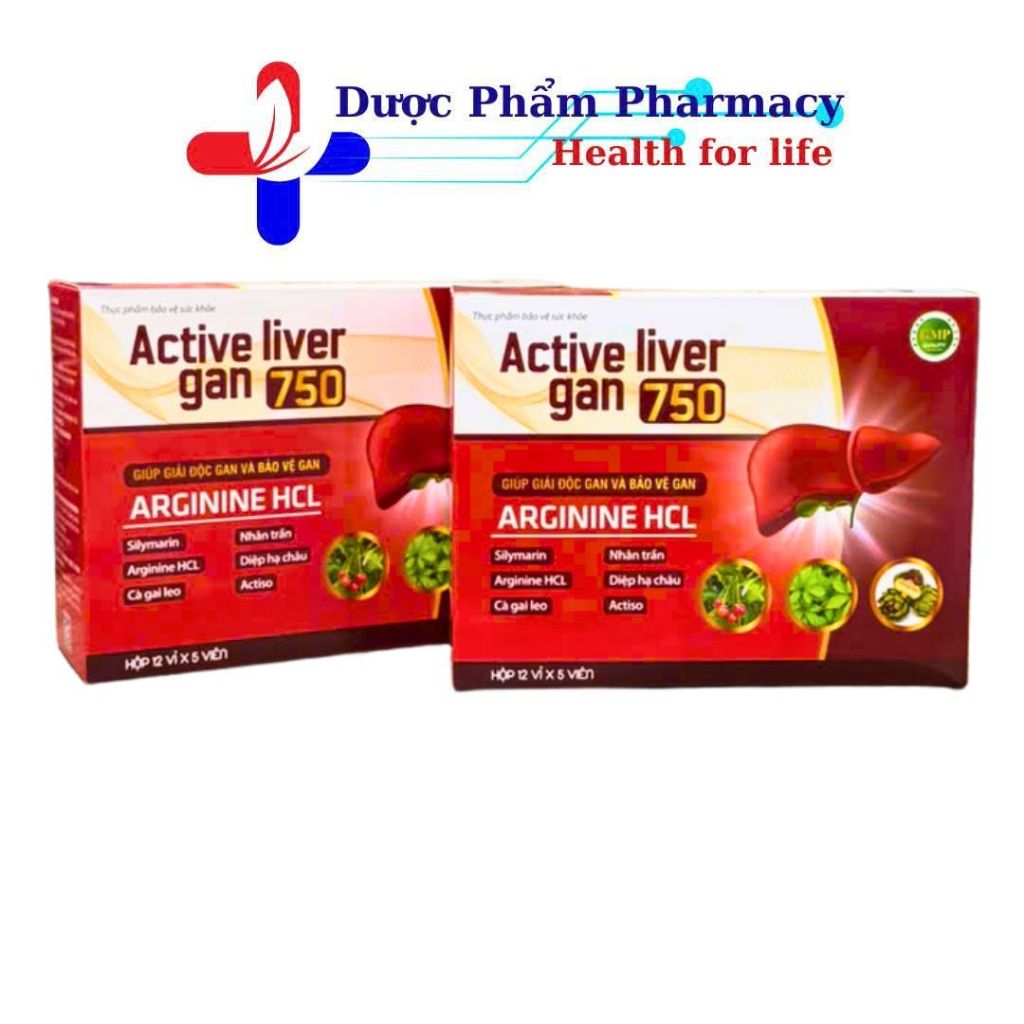 Viên Uống Active Liver Gan 750 Hỗ Trợ Thanh Nhiệt, Mát Gan Giúp Bảo Vệ Gan – Hộp 12 vỉ x 5 viên