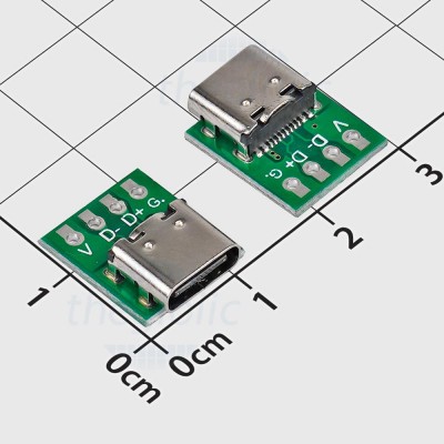 Mạch Ra Chân USB 3.1 Type-C Sang 4 Chân Xuyên Lỗ linhkientruonggiang86